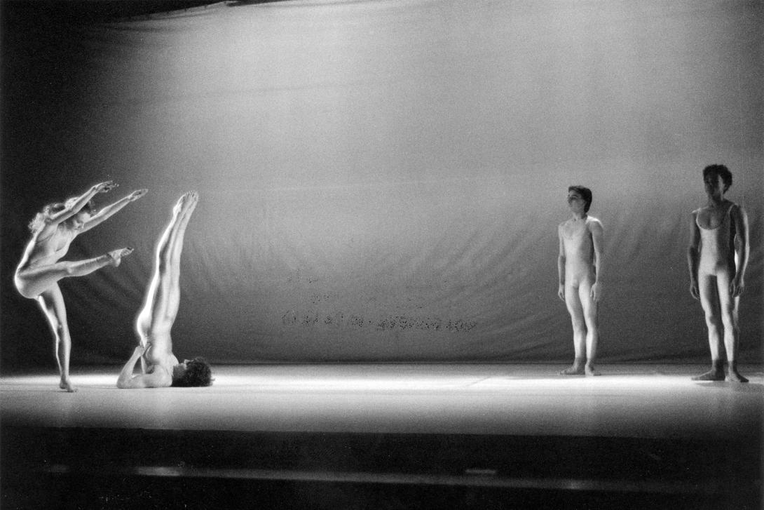 1989. Workshop du Ballet Junior. Sarah Ludi, Frédéric Gafner, Patrice Delay, Ken Ossola. 