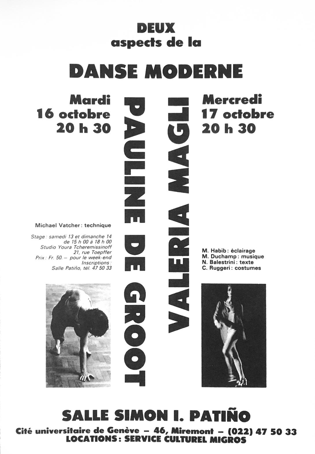 1984. Programme Pauline de Groot